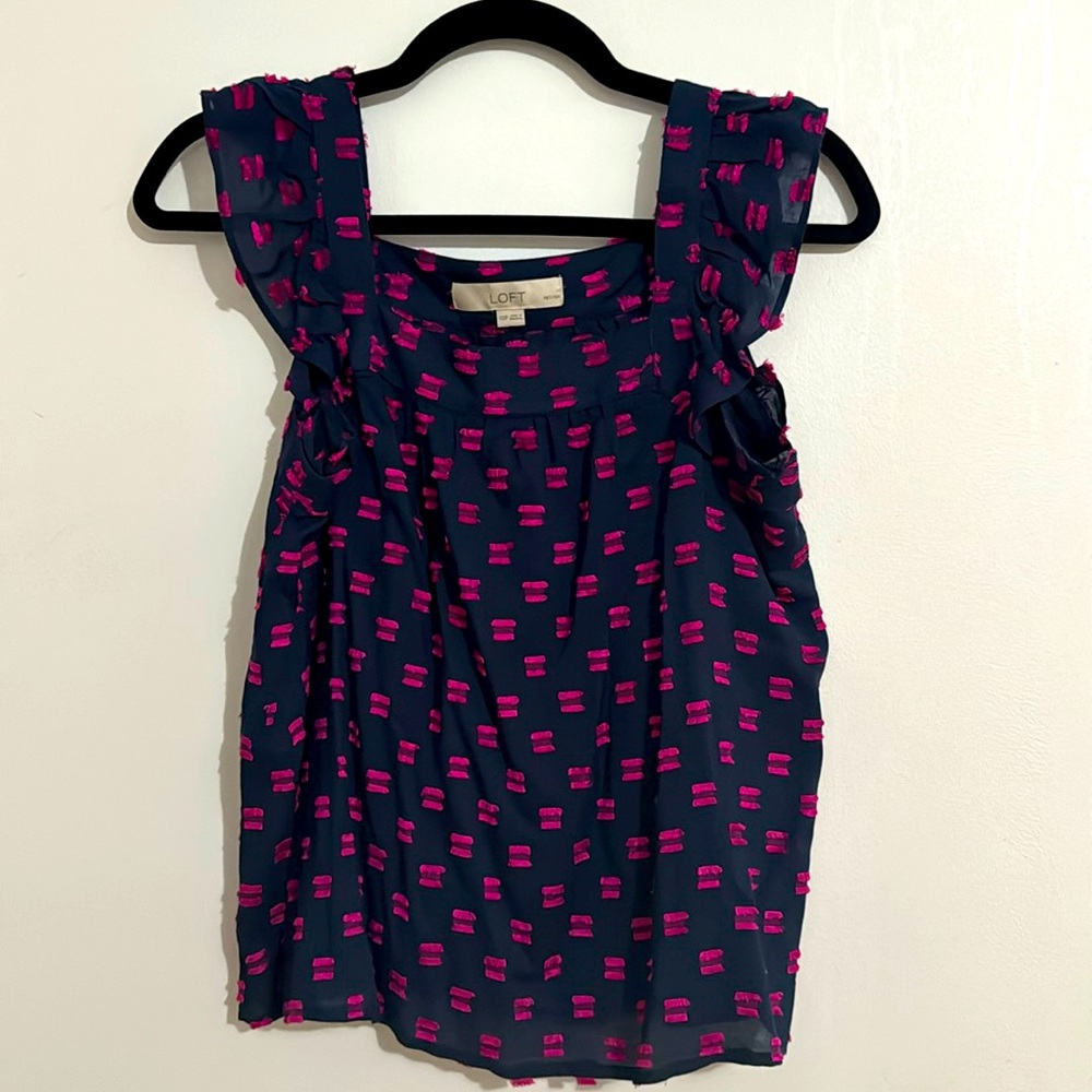 Loft flowy square neck sleeveless top - XXSP